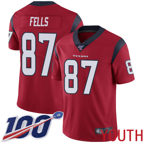 Houston Texans Limited Red Youth Darren Fells Alternate Jersey NFL Football #87 100th Season Vapor Untouchable